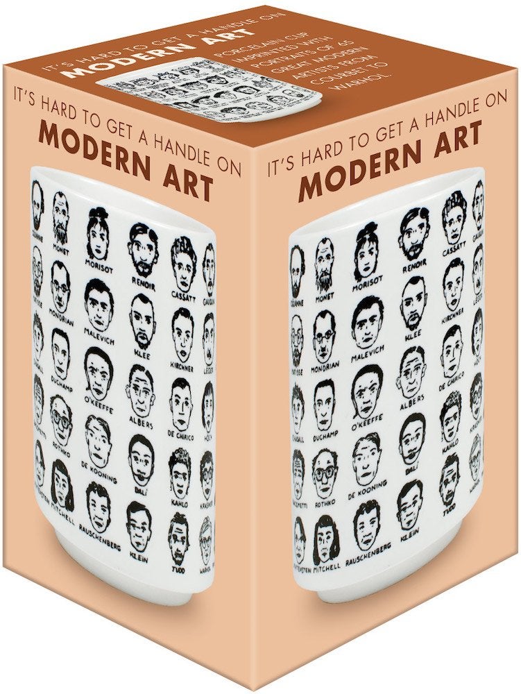 The Unemployed Philosophers Guild It's Hard to Get a Handle on Modern Art - Porcelain Tea Cup Featuring 65 Artists - Image 4